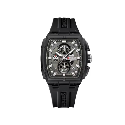 Picture of CURREN 8488 Chronograph Silicone Wristwatch Watch For Men-Black