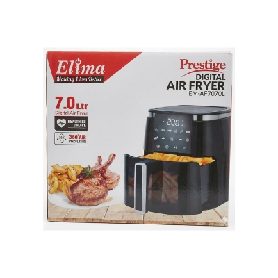 Picture of Elima Prestige 7.0 Liter Digital Air Fryer Model EM-AF7070L - 7 litter - Black 