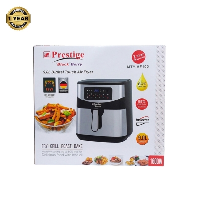 Picture of Prestige Black Berry 9.0L Digital Touch Air Fryer, a household appliance used for healthier cooking with minimal oil. - 9 litter - Sliver 
