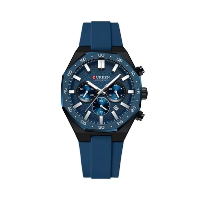 Picture of Curren 8489 Watch For Men Silicon Belt – Blue