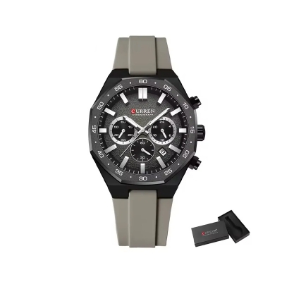 Picture of Curren 8489 Watch For Men Silicon Belt – Gray