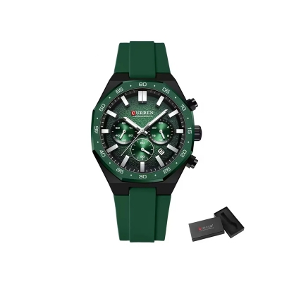 Picture of Curren 8489 Watch For Men Silicon Belt – Green