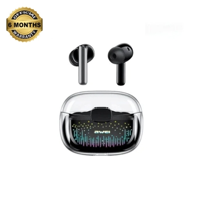 Picture of Awei T52 ANC TWS Wireless Earbuds Colorful Breathing Light Headphones - Black