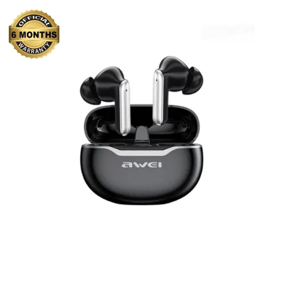 Picture of Awei T50 Wireless Headphones Bluetooth 5.3 Earbuds With Mic - Black