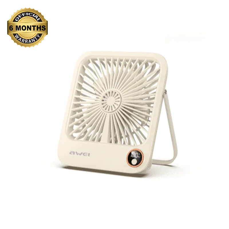 Picture of Awei F33 Thin Desktop Fan Space Saving Energy Saving Vertical Ultra-Quiet - Off-White