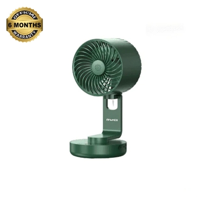 Picture of Awei F34 Strong Wind Air Circulation Wide Angle Night Lamp Fan 4000mAh - Green