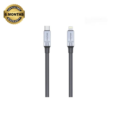 Picture of Awei CL-225L Smart Fast Charging Type-C to Light-ning 1m Cable 30W Quick Charge Data Sync Cord High Quality - Gray