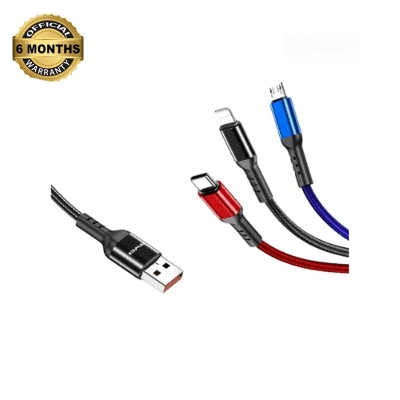Picture of Awei CL-971 3 In 1 Cable 2.4A Fast Charging Wire - Multi color