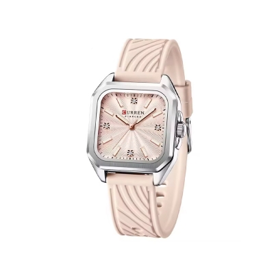 Picture of CURREN 9113 Watch Silicon Strap For Women-Golden Pink