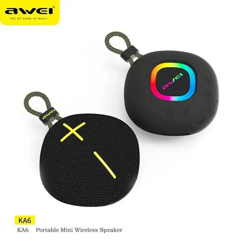 Picture of Awei KA6 Mini Wireless Powerful Bluetooth Speaker - Black