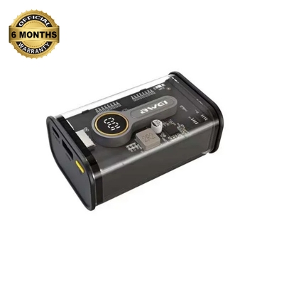 Picture of Awei P165K 10000mAh 22.5w Transparent Fast Charging Power bank - Transparent