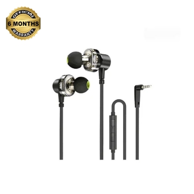Picture of Awei Z1 Dual Drivers Wired In-ear Earphone Deep Bass Stereo with Mic - Black