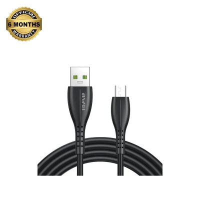 Picture of Awei CL-115M 1 Meter USB to Micro USB 2.4A Fast Charging Cable - Black