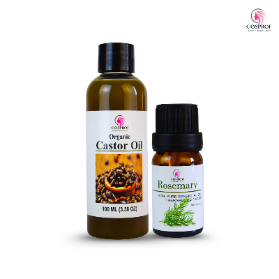Picture of Cosprof Rosemary 10 ml & Castor oil 100 ml combo pack