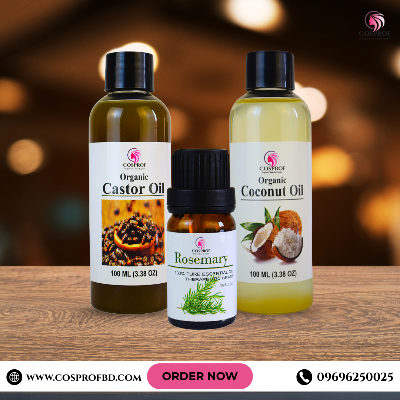 Picture of Cosprof Rosemary 10 ml Castor 100 ml Coconut 100 ml Combo Pack