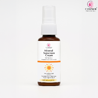 Picture of Cosprof Mineral Sunscreen Cream with Moisturizer  SPF 50PA++ 50gm UVA UVB Protect