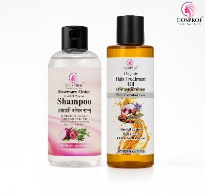 Picture of Cosprof Hair care combo hair oil 200 ml shampoo 280 ml all hair type