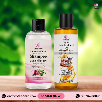 Picture of Cosprof Hair care combo hair oil 200 ml shampoo 280 ml all hair type