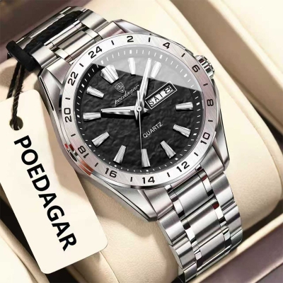 Picture of Poedagar 683 Steelness Steel Men’s Watch – Silver & Black