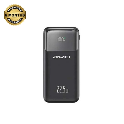 Picture of Awei P106K 10000mAh 22.5W Fast Charging Digital Display Power Bank - Black