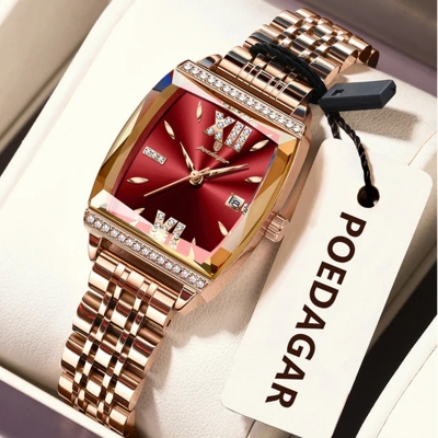Picture of Poedagar 795 Watch For Woman-Rose Gold and Red