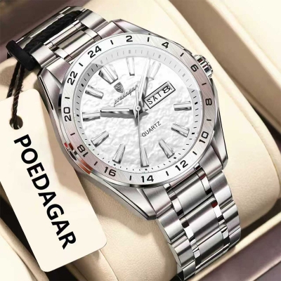 Picture of Poedagar 853 Watch For Men-Silver