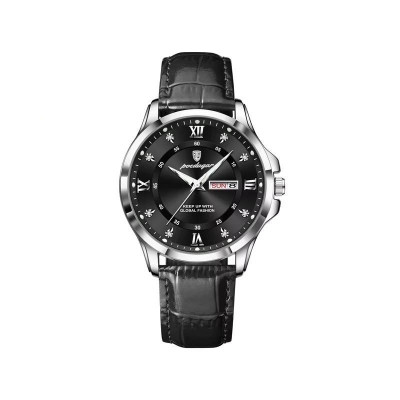 Picture of Poedagar 855 Watch For Men – Silver Black