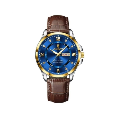 Picture of Poedagar 855 Watch For Men-Brown Blue