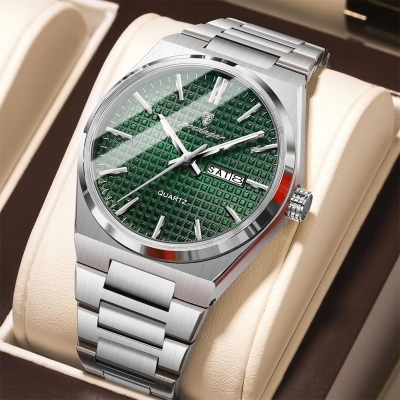 Picture of Poedagar 874 Watch For Men-Silver Green