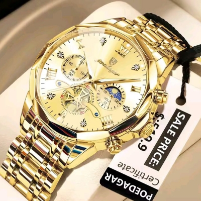 Picture of POEDAGAR 938 Watch For Men–Full Golden