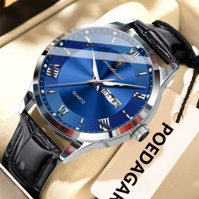 Picture of Poedagar 978 Watch For Men-Black Blue