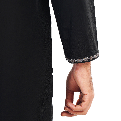 Picture of Black Cotton Flow Panjabi(Black)