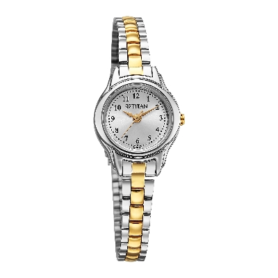 Picture of Titan Karishma Silver Dial Dual Tone Stainless Steel Analog Watch