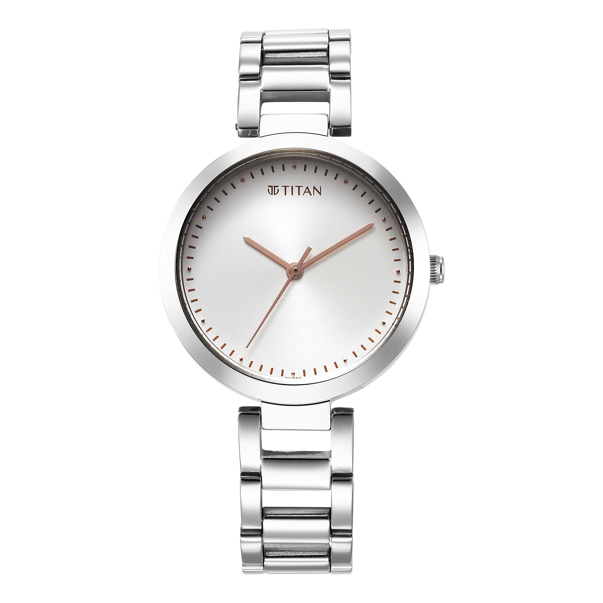 Picture of Titan Workwear Quartz Analog Silver Dial Silver Stainless Steel Strap Watch for Women