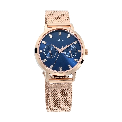 Picture of Titan Sparkle Blue Dial Analog Multi Function Watch for Women
