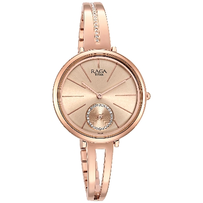 Picture of Raga Viva Rose Gold Dial Metal Strap Watch