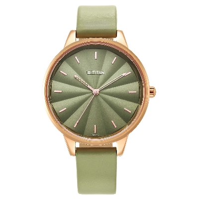 Picture of Neo Green Dial Leather Strap Watch for Women