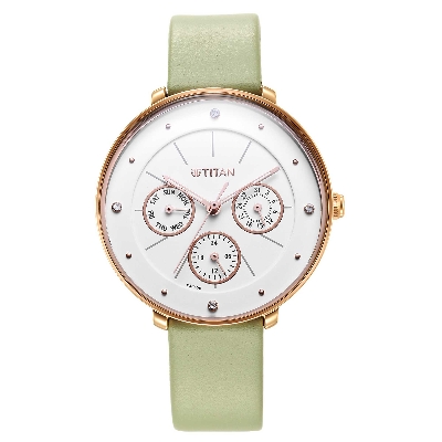 Picture of Neo White Dial Leather Strap Watch for Women