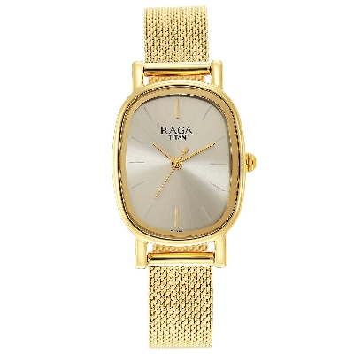 Picture of Raga Viva Champagne Dial Stainless Steel Strap Watch