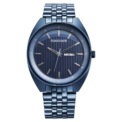 Picture of Fastrack Snob X Blue Dial Metal Strap Watch for Guys