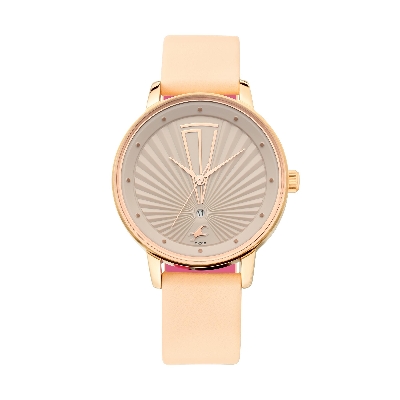 Picture of Fastrack - Ruffles Beige Dial Leather Strap Watch