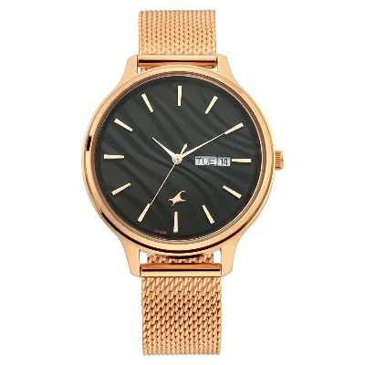 Picture of Fastrack - Ruffles Black Dial Metal Mesh Strap Watch