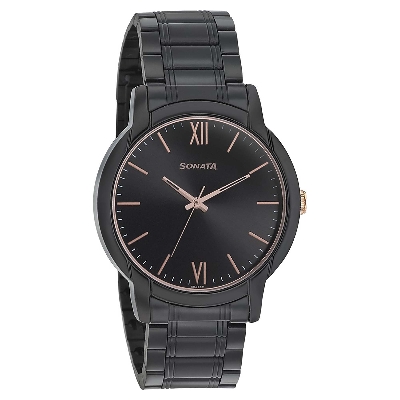 Picture of Beyond Gold Black Dial Metal Strap Watch