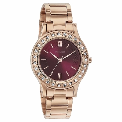 Picture of Blush It Up with Maroon Dial Stainless Steel Strap Watch