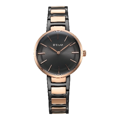 Picture of Titan Workwear Quartz Analog Anthracite Dial Stainless Steel Strap Watch for Women