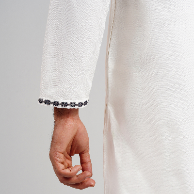 Picture of White Cotton Flow Panjabi(White)