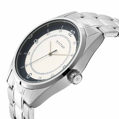 Picture of Workwear Watch with White Dial & Stainless Steel Strap
