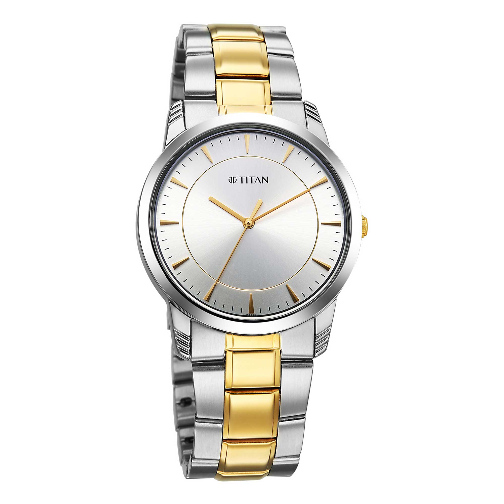 Picture of Titan Quartz 1774BM02 Silver Dial Stainless Steel Strap Quartz Analog Men 