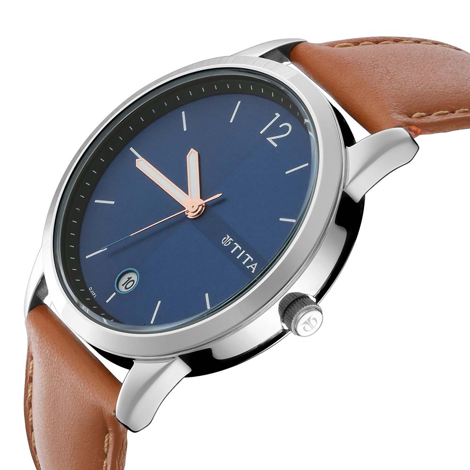 Picture of Workwear Watch with Silver Dial & Leather Strap