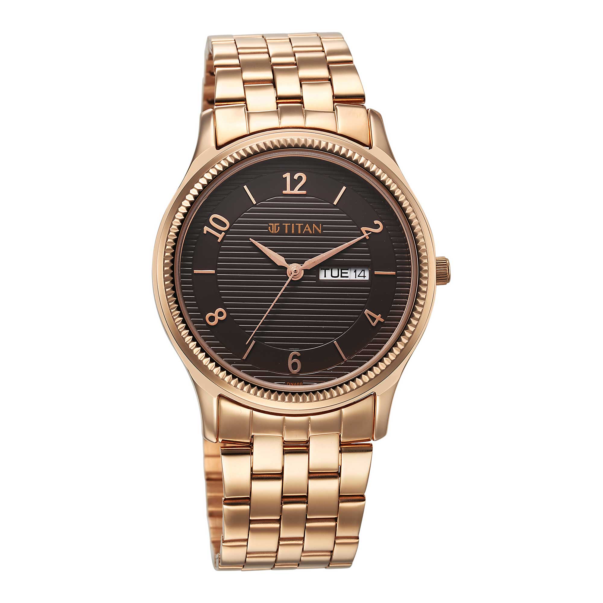 Picture of Titan Karishma Brown Dial Analog with Day and Date Stainless Steel